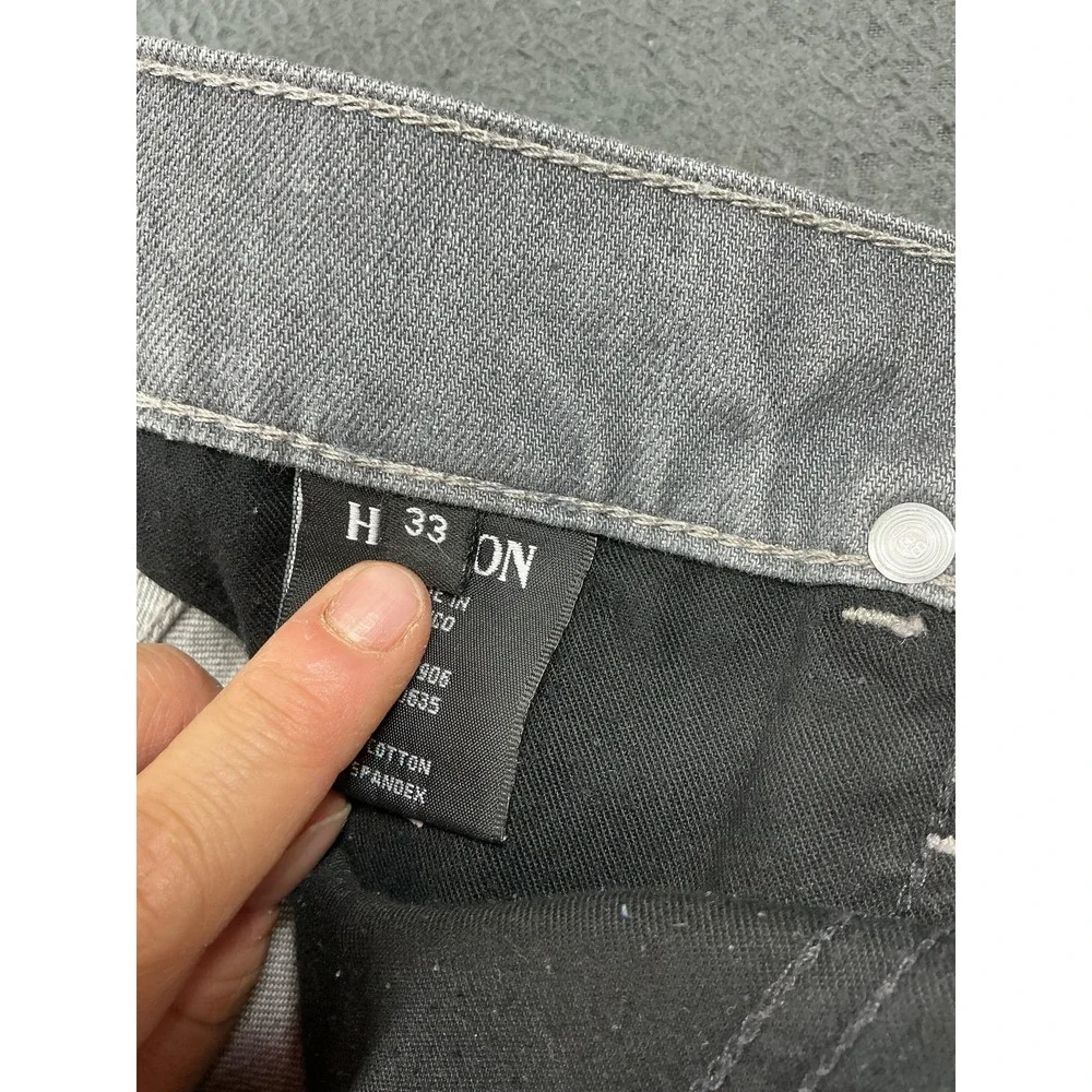 Hudson Jeans Mens 33x32 Gray Byron Five Pocket Straight Stretch Denim Mexico